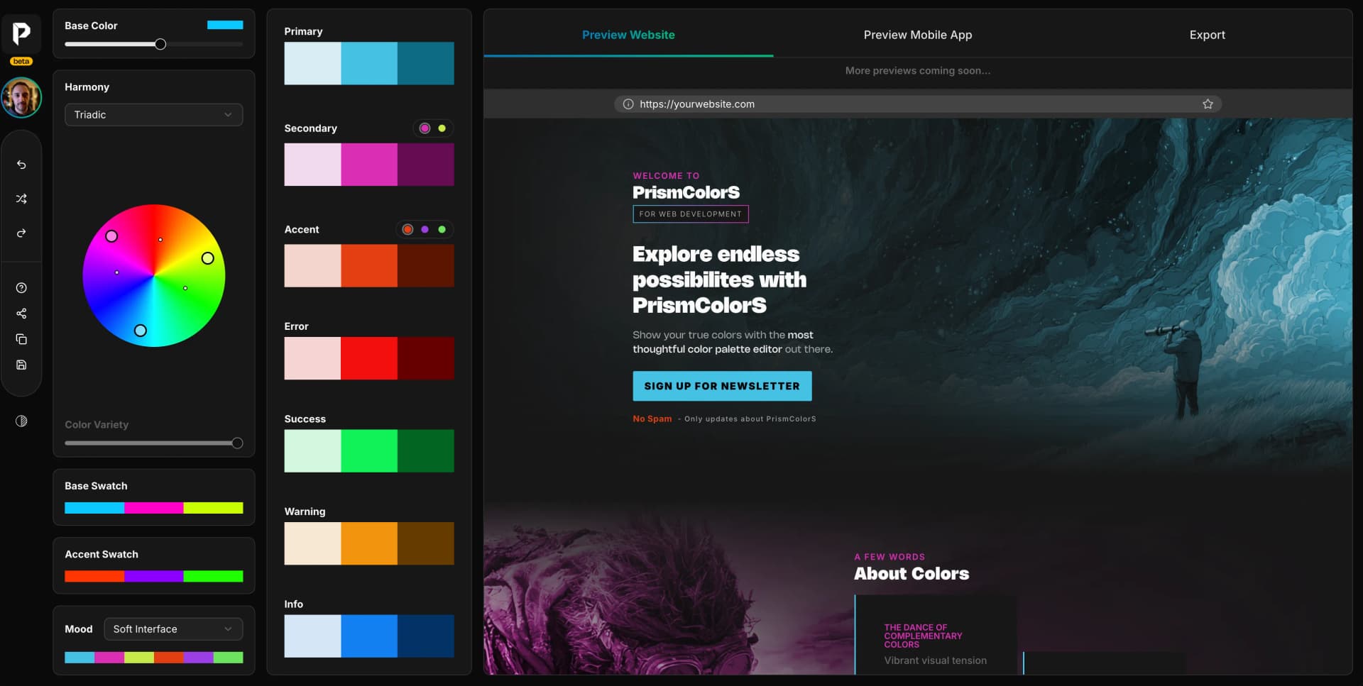 PrismColors demo step 2