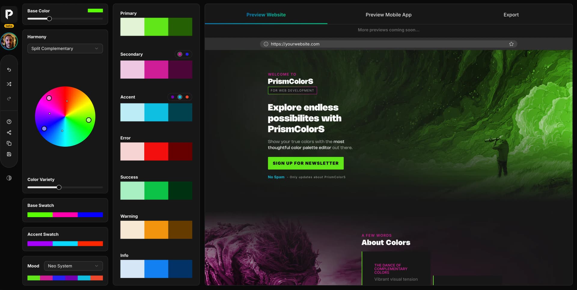 PrismColors demo step 3