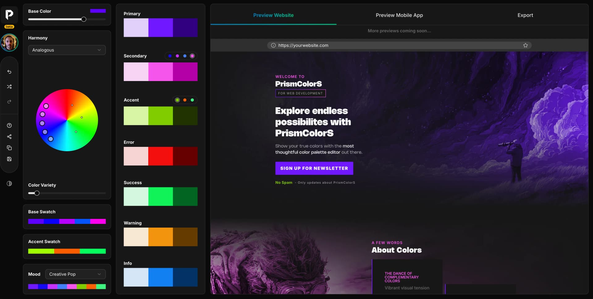 PrismColors demo step 4